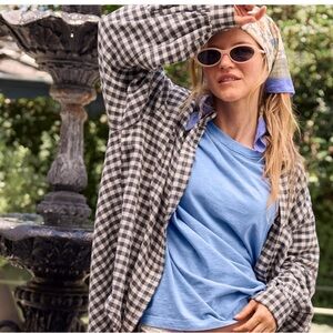 Aerie Anytime Fave Button Down Flannel Shirt NWOT size S